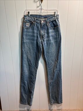 Cinch Mens Denim all cotton jeans rugged wear medium wash long length 29 x 36